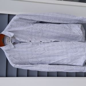 Kilometer hand made 100% button shirt large slim